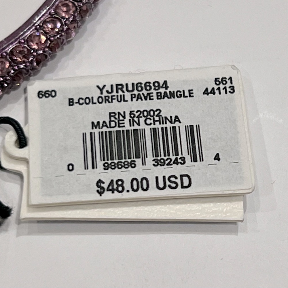 NWT Juicy Couture Colorful Pave Bangle—Fuchsia Pink - Picture 3 of 3